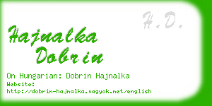 hajnalka dobrin business card